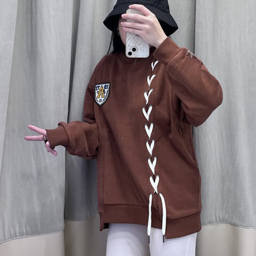 阿迪达斯三叶草圆领卫衣女