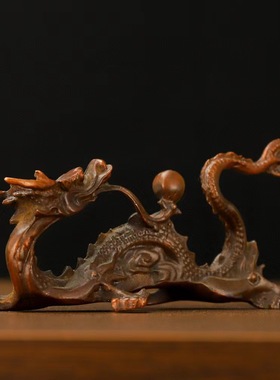 厂家批发铜器收藏黄铜腾龙笔架龙腾九州事业有成造型精美工艺精湛