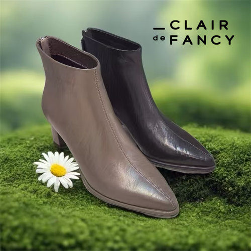 CLAIR de FANCY短筒靴子女2025年秋冬新小众粗跟时尚通勤1650957