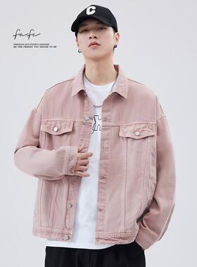 FAFC2025秋季纯棉牛仔衬衫男款美式纯色潮流休闲百搭夹克长袖外套