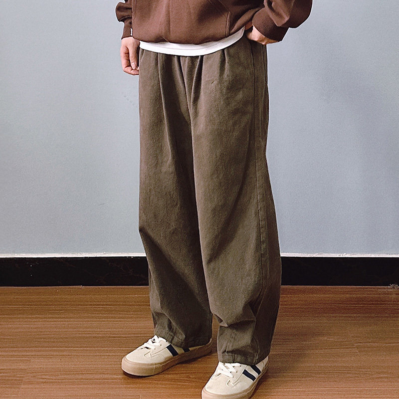 日系复古六叔同款全棉休闲裤男秋冬款男工装裤春秋款宽松阔腿长裤,男装,休闲裤,淘宝优惠券,粉丝福利购,淘宝优惠卷