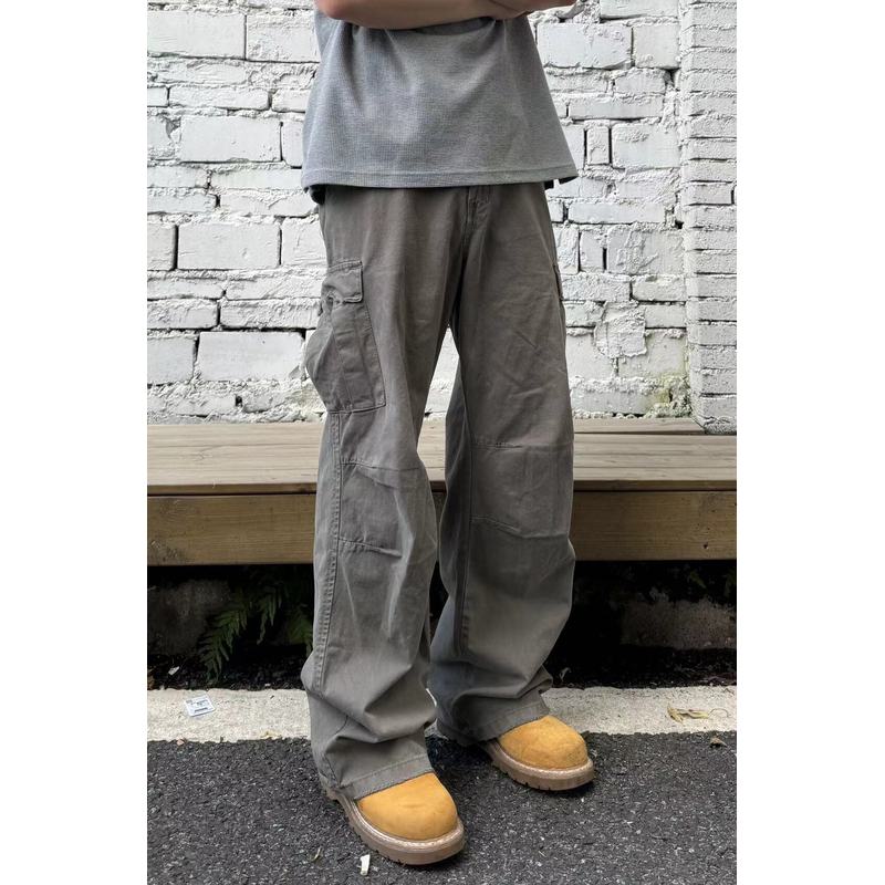 22TREE美式复古休闲直筒裤子男小众秋冬cleanfit潮流百搭宽松长裤