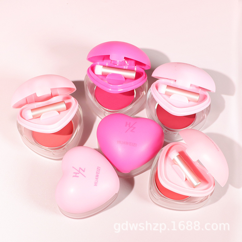 花微子元气百搭腮红口红腮红膏两用自然修容心形爱心唇颊眼影三用