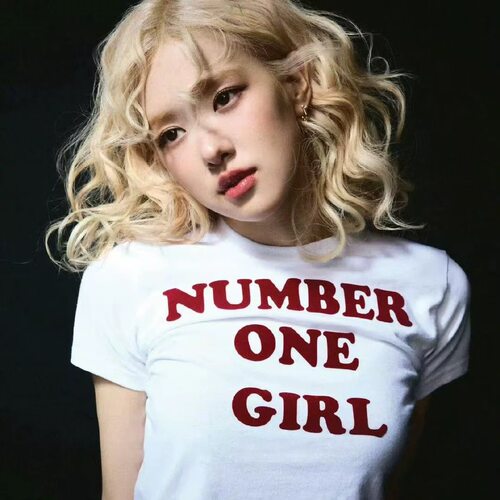 rose朴彩英number one girl同款周边短袖T恤女夏季圆领宽松tee