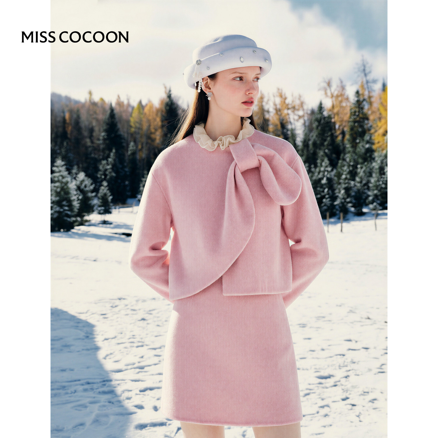 【七七酱专享】MISSCOCOON千金玛德琳羊毛小香风双面呢套装,女装/女士精品,时尚套装,淘宝优惠券,粉丝福利购,淘宝优惠卷