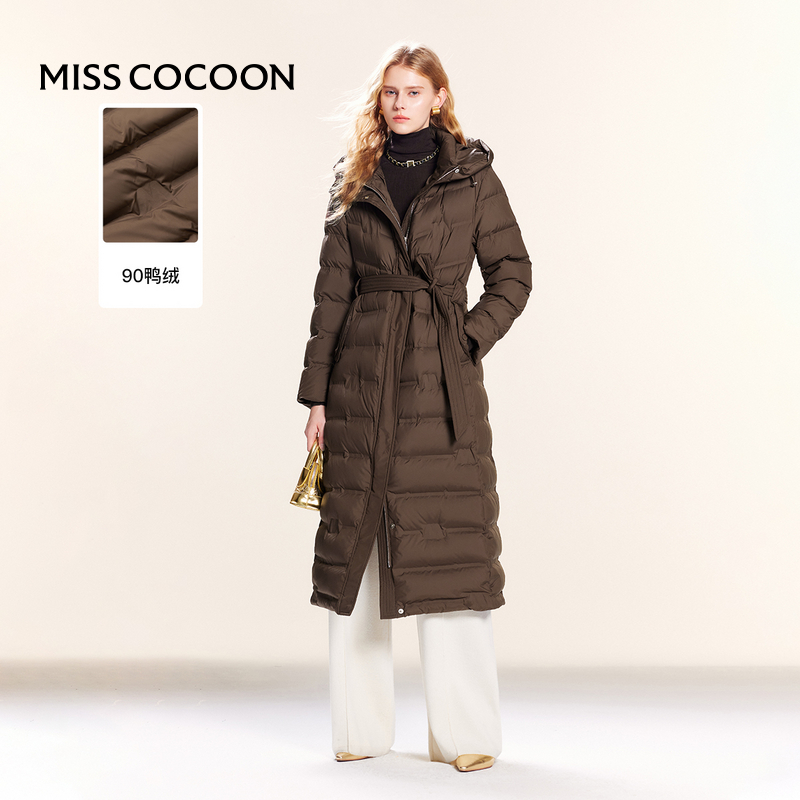 可可尼cocoon长款女士羽绒服鸭绒