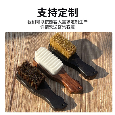迷你锯齿万毛刷木柄文玩刷猪鬓毛刷菩提核桃金刚橄榄核包浆清理刷