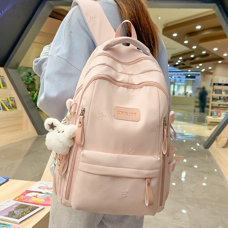 书包女学生轻便减负大容量双肩包