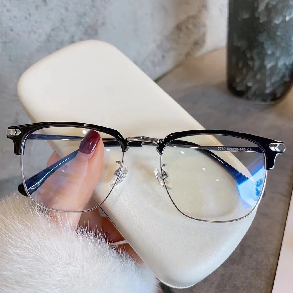 防蓝光辐射可配度数眼镜女纯欲风素颜眼睛镜框架男护目高级感学生