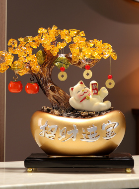 木锐树脂玄关摆件新中式客厅办公