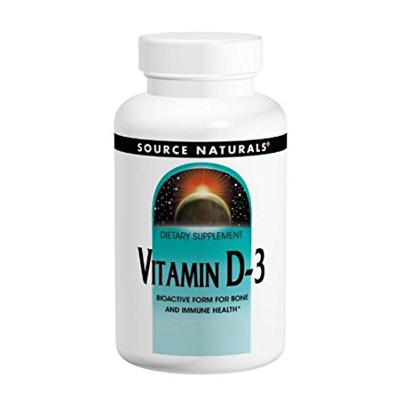 Source Naturals Vitamin D-3 1000 IU, 200 Tablets (Pack of 3