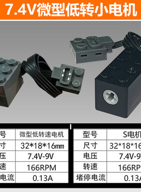 适用乐高低转速S驱动电机微型马达积木MOC改装遥控器电池盒配件PF