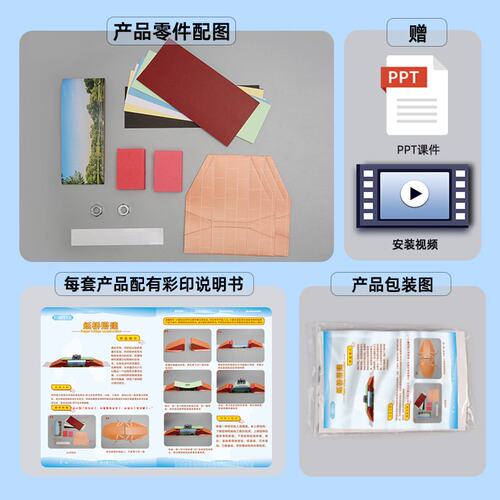 手工搭纸桥制作材料幼儿园学生科学拼装教具承重比赛模型赵州拱桥