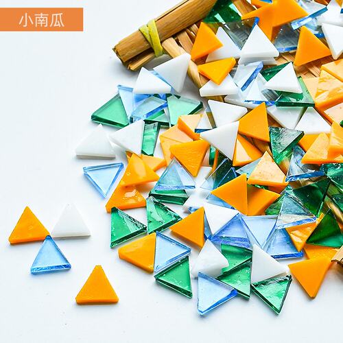 三角形云母片马赛克碎片手工diy彩色玻璃作业材料包土耳其灯Y490