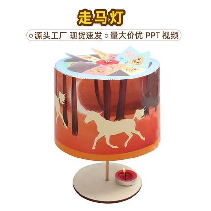 DIY手工自制走马灯 热能转化为动能科技小制作小学生STEM创客V18