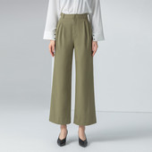 九分裤 阔腿裤 直筒裤 宽松西裤 女高腰垂感设计感小众2024春夏季 新款