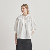 文艺设计感立领长袖 衬衫 女2024春装 内搭潮流高端减龄别致打底衬衣