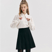 潮流时髦好看尖领衬衫 女2024春装 今年流行甜美优雅气质女神范衬衣