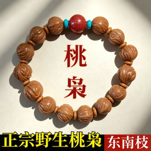 桃核手串男女士款 纯天然野生小桃核桃枭手串 本命年送朋友礼物