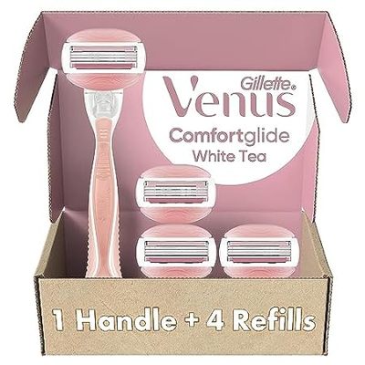 Gillette Venus ComfortGlide Razors for Women， 1 Razor， 4