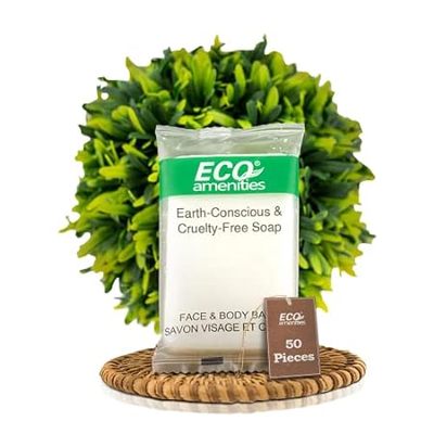 ECO amenities Bar Soap Bulk - 50 Pack， 1.0 oz Travel Size