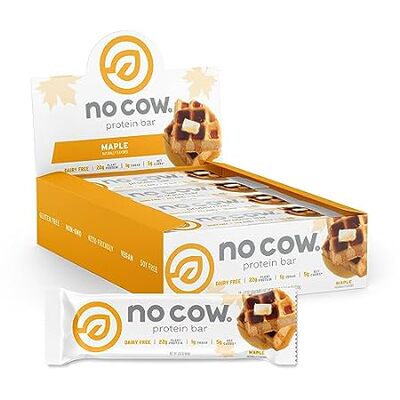 No Cow High Protein Bars， Maple， 22g Plant Based Vegan Pr