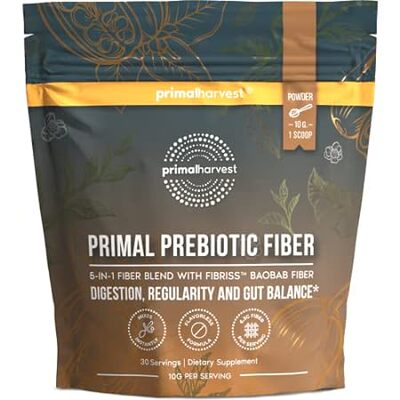 Primal Harvest Prebiotic Fiber Powder Unflavored， 30 Serv