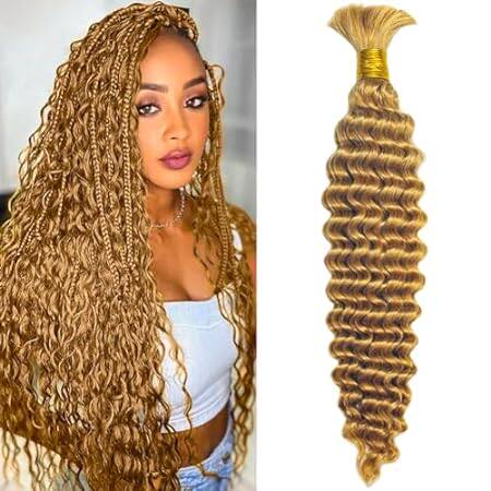 Human Braiding Hair For Boho Braids Deep Wave Bulk Human