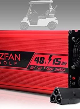 LZFAN 48V 15A Golf Cart Battery Charger for 48 Volt Ez-Go