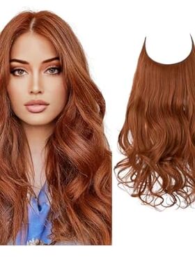 SARLA Invisible Wire Hair Extensions with 3 Clips Long Sy