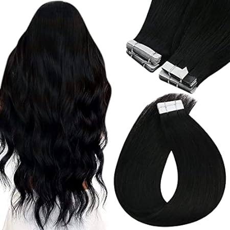 Sunny Tape in Hair Extensions Human Hair Black Tape in Ex