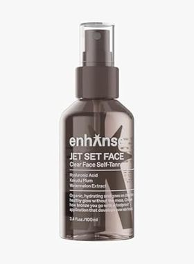 Jet Set Face Clear Self Tanner Spray for Men， Hyaluronic