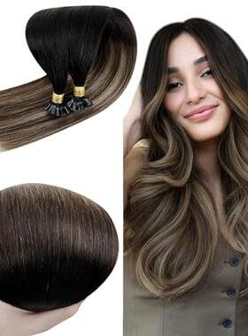 RUNATURE U Tip Human Hair Extensions Ombre U Tip Keratin