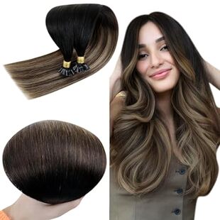 Human Tip Keratin Extensions Ombre Hair RUNATURE