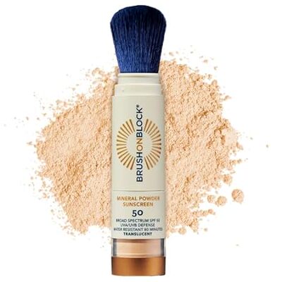 Brush On Block SPF 50 Mineral Powder Sunscreen， Transluce
