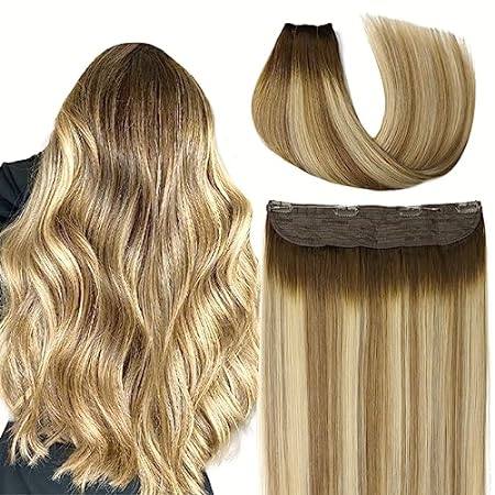 VINBAO Halos Human Hair Extensions Wire Hair 22in 85g Hai