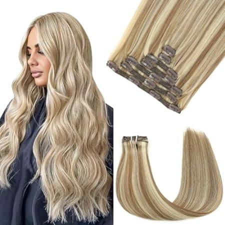 Clip in Hair Extensions Straight Human Hair for Women 100