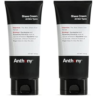 Anthony Shaving Cream Mens Sensitive Skin: Squalane， Euca