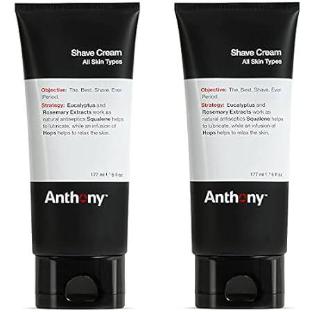 Anthony Shaving Cream Mens Sensitive Skin: Squalane， Euca