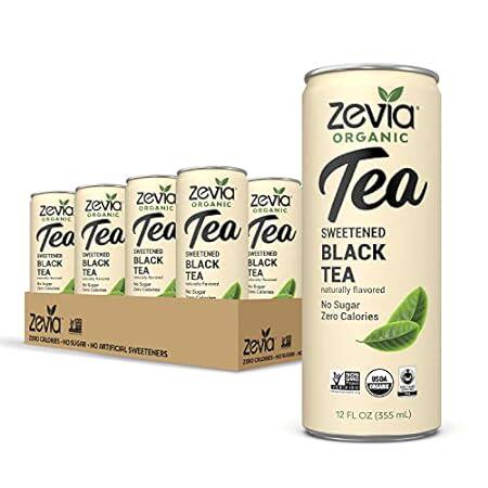 Zevia Organic Sugar Free Ice Tea， Black Tea， 12 Ounce Can