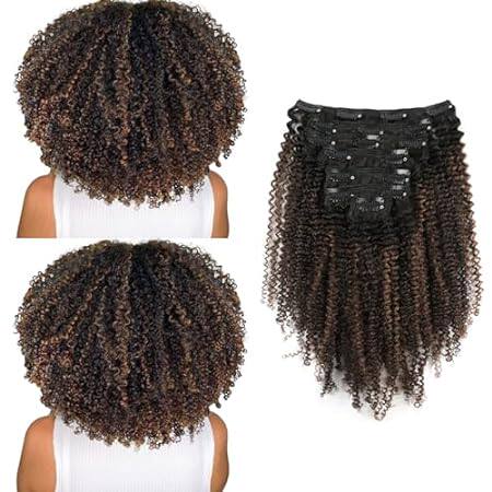 ABH AMAZINGBEAUTY HAIR Afro Curly Clip in Hair Extensions