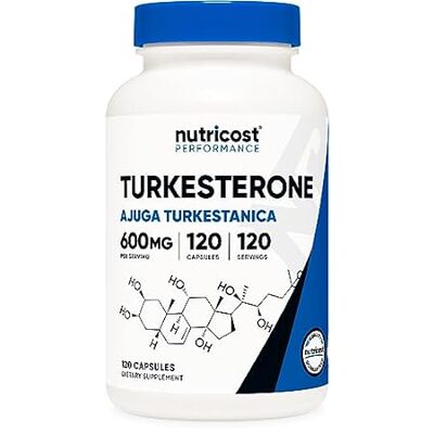 Nutricost Turkesterone Dietary Supplement 600mg， 120 Caps