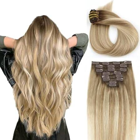 ABH AMAZINGBEAUTY HAIR Clip in Human Hair Extensions Ombr