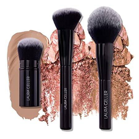 LAURA GELLER NEW YORK Baked Heroes Makeup Brush 3pc Set，