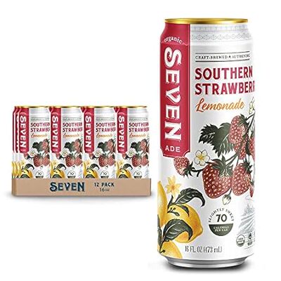 SevenTeas Southern Strawberry Lemonade， 16 OZ (Pack of 12