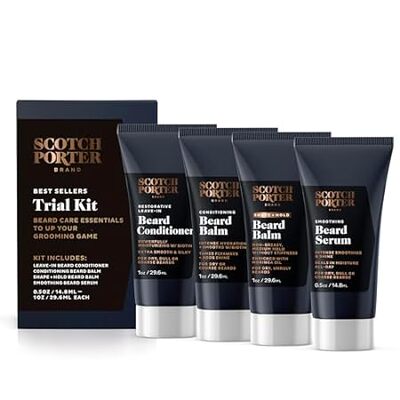 Scotch Porter Beard Trial Kit – Cleanse， Moisturize， Soot