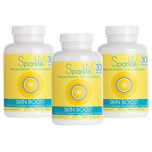 Sparkle Skin Boost Collagen Capsules 3-Pack (180 Pills Ea