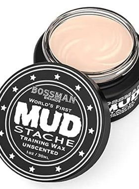 Bossman MUDstache Unscented Mustache Wax – No Pull - Spre
