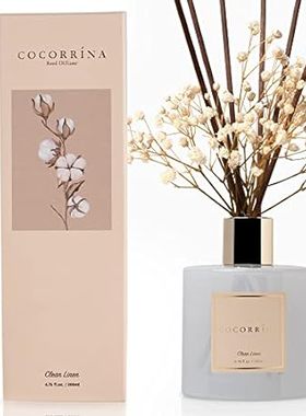 COCORRíNA Reed Diffuser Set， 6.7 oz Clean Linen Scented D
