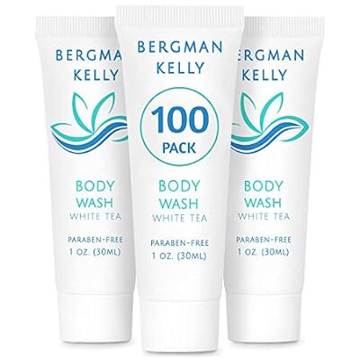 BERGMAN KELLY Travel Size Body Wash (1 fl oz， 100 PK， Whi